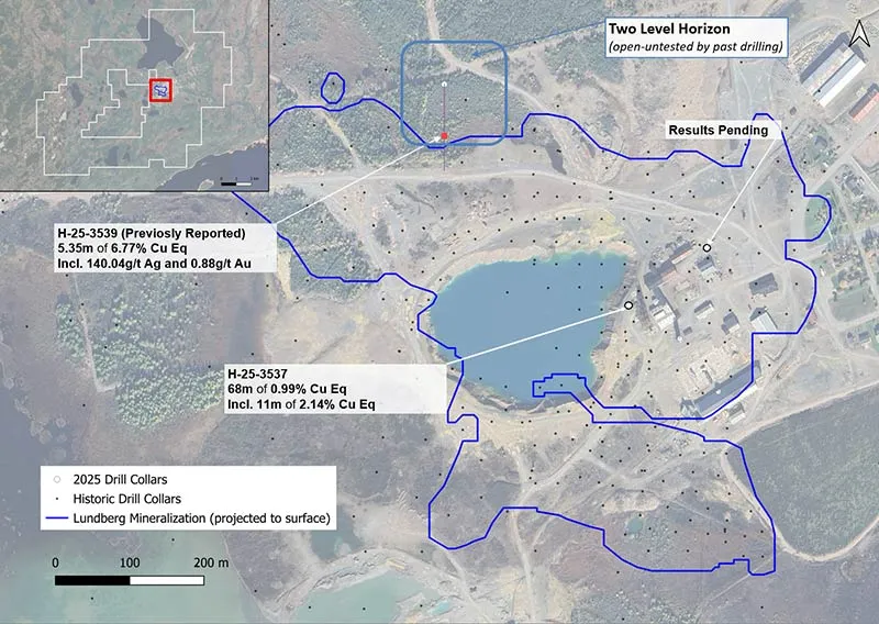 Canterra Minerals - Buchans 2025 drilling collars and assay highlights to date